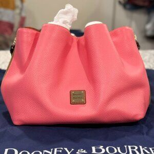 Dooney & Bourke Pink Pebbled Leather Shoulder Bag